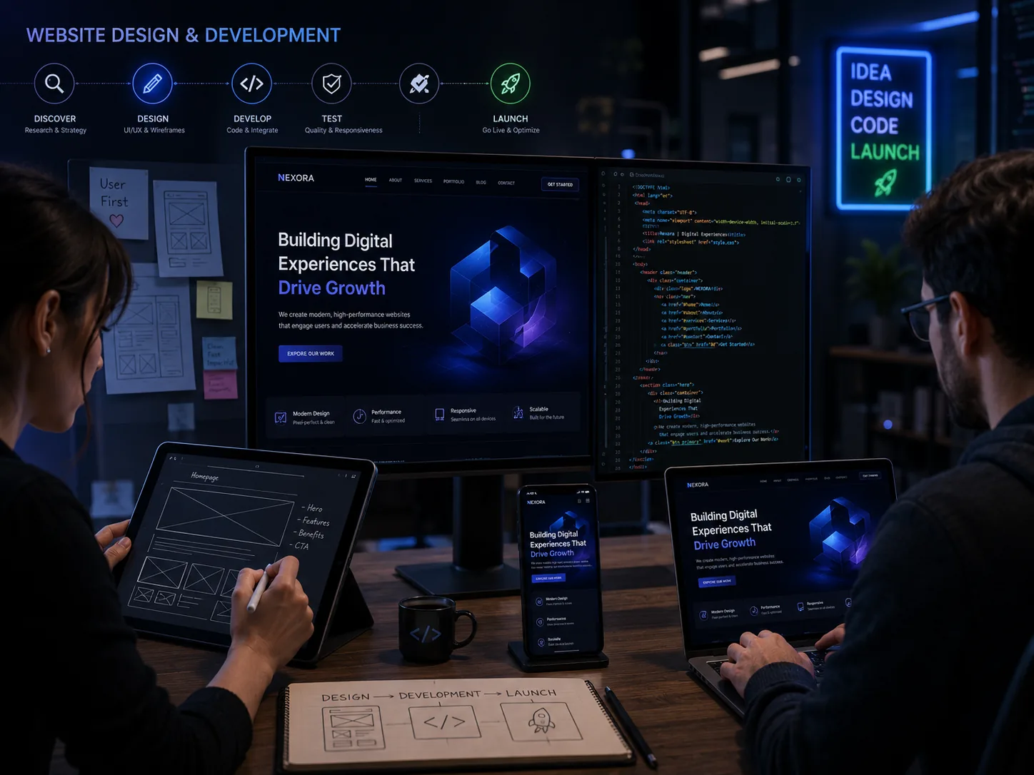Website design and development preview